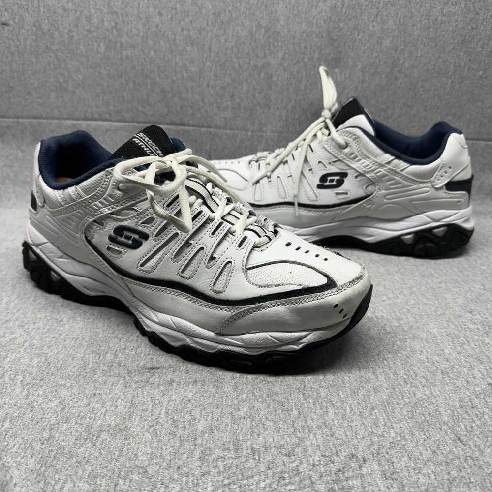Skechers Energy Afterburn Shoes Mens 12 Extra Wide White Athletic Gym Sneakers